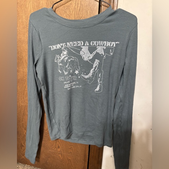 Hollister Tops - Hollister Blue Graphic Long Sleeve Tee